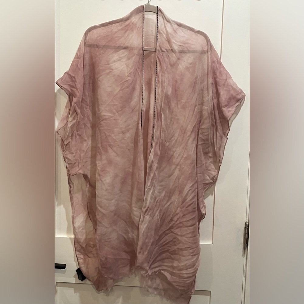 Lovely light mauve after Swim Coverup or diaphanous cardigan